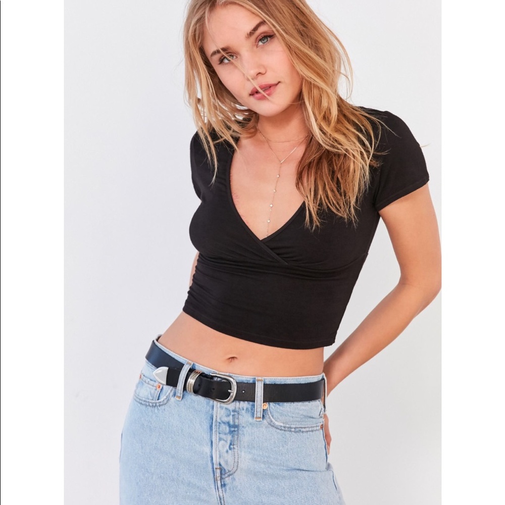Cross front crop top
